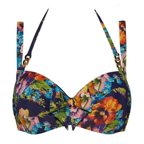 Marlies Dekkers Badmode Jardin des Fleurs marine blauw/print voorgevormde bikinitop