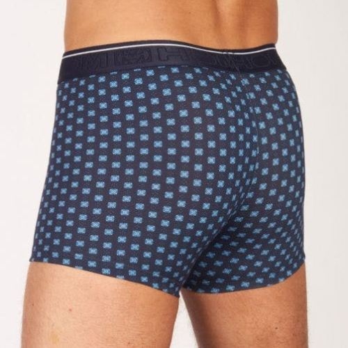 HOM Dominique marine blauw/print boxershort