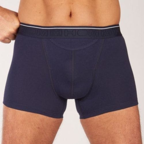 HOM Dominique marine blauw/print boxershort