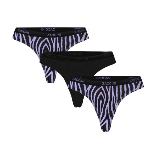 Zaccini Zebra zwart/wit string
