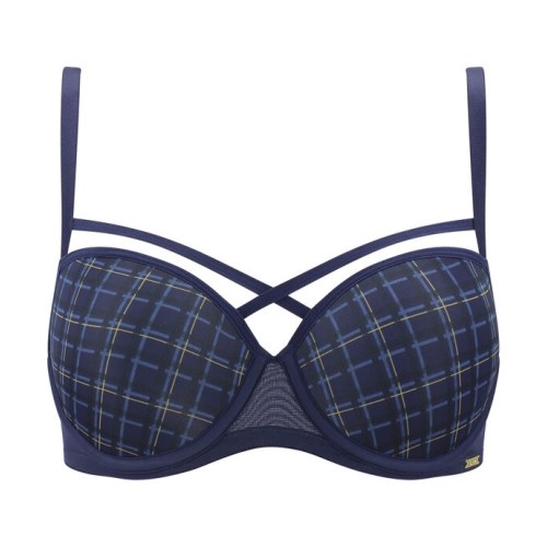 Sapph Fabulous marine blauw/print voorgevormde bh