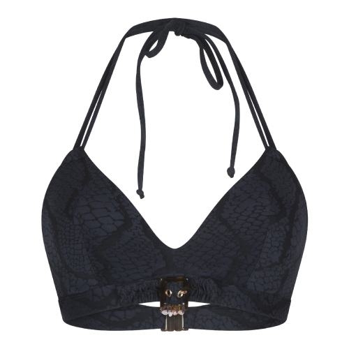 LingaDore Beach Black Snake zwart voorgevormde bikinitop