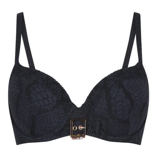 LingaDore Beach Black Snake zwart voorgevormde bikinitop