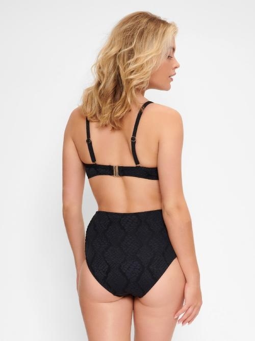 LingaDore Beach Black Snake zwart voorgevormde bikinitop