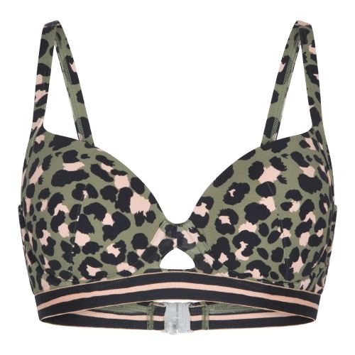 LingaDore Beach Black Panter animal print voorgevormde bikinitop