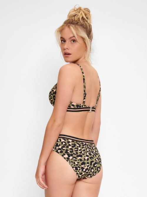 LingaDore Beach Black Panter animal print voorgevormde bikinitop