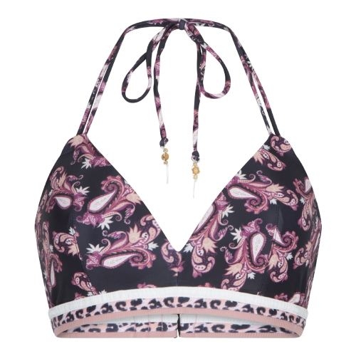 LingaDore Beach Paisley Love zwart/print voorgevormde bikinitop