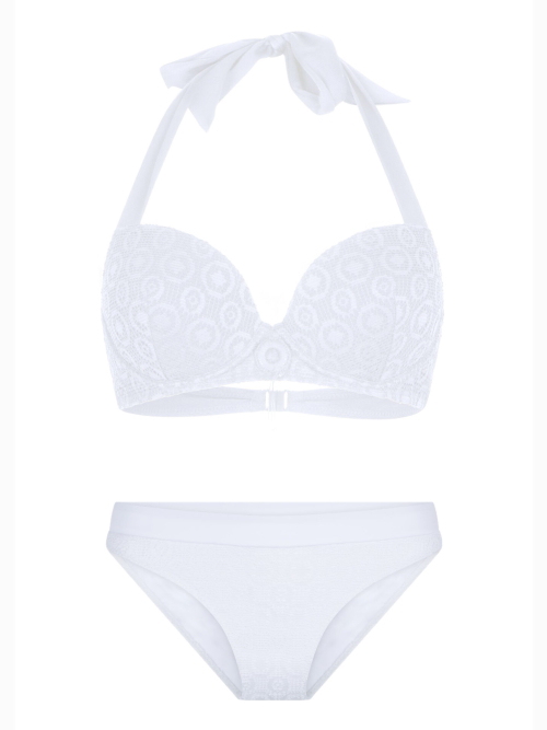 LingaDore Beach Hippie Crochet off white bikini set