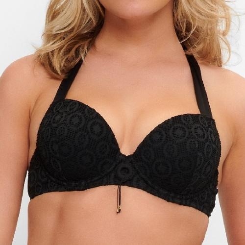 LingaDore Beach Hippie Crochet zwart bikini set