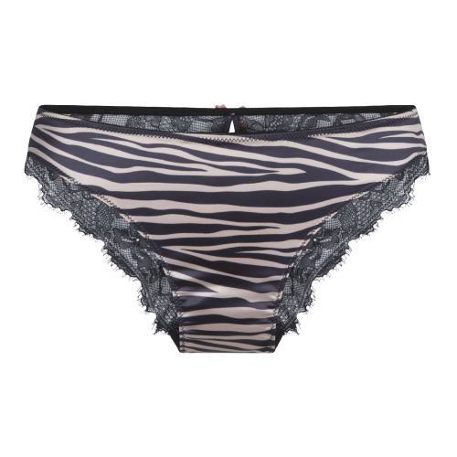 LingaDore Striped Zebra zwart/print slip