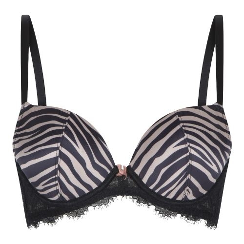LingaDore Striped Zebra zwart/print push up bh