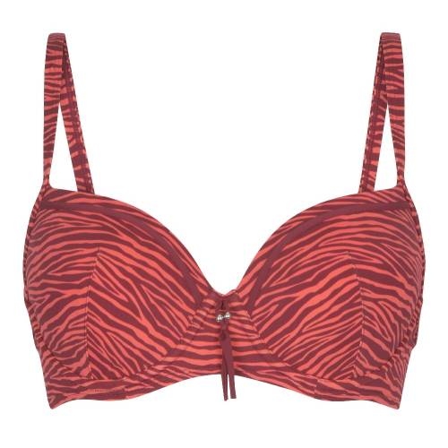 LingaDore Beach Bright Zebra animal print voorgevormde bikinitop