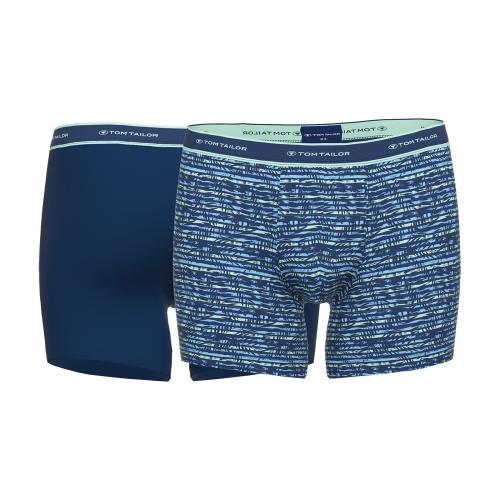 Tom Tailor Palm Leaves marine blauw/print boxershort