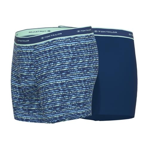 Tom Tailor Palm Leaves marine blauw/print boxershort