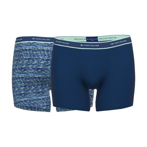 Tom Tailor Palm Leaves marine blauw/print boxershort