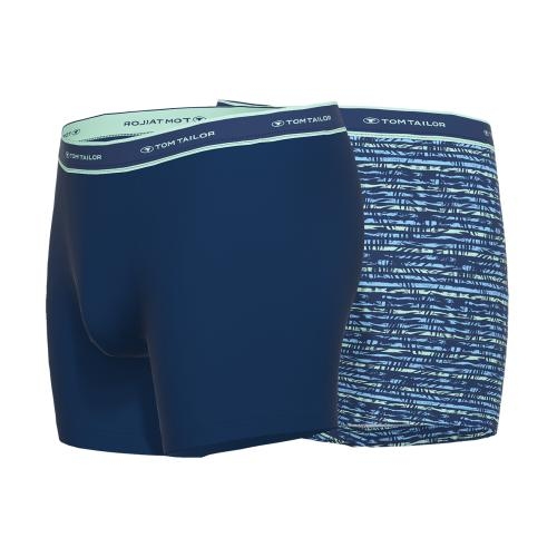 Tom Tailor Palm Leaves marine blauw/print boxershort