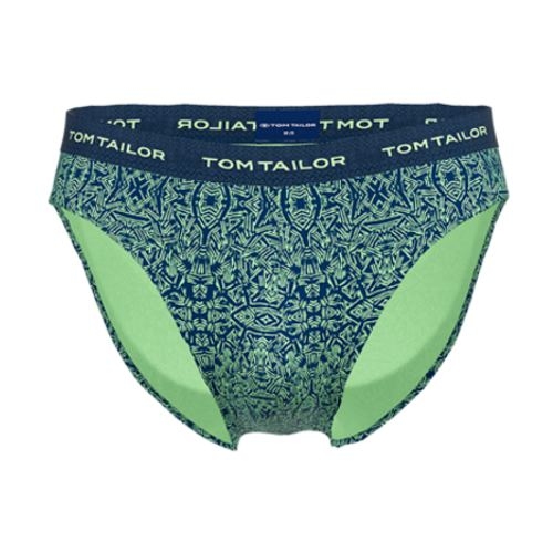 Tom Tailor Blue/Green All over  marine blauw/print heren slip