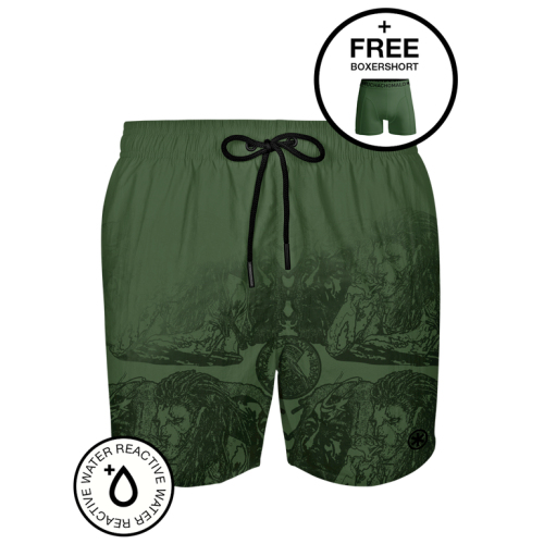 Muchachomalo Water React groen/print zwemshort