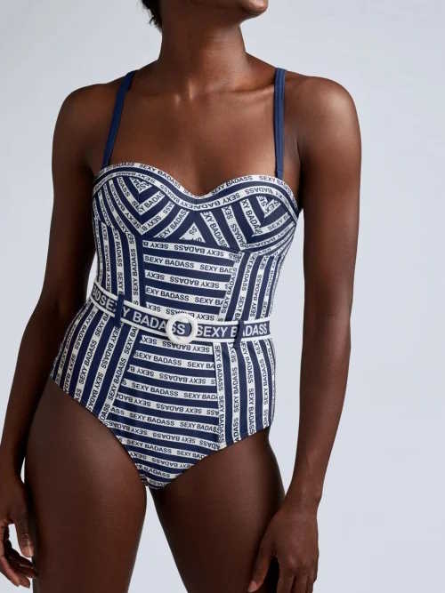 Marlies Dekkers Badmode Sexy Badass marine blauw/wit badpak