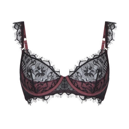 LingaDore Love Black Ruby zwart/rood niet voorgevormde bh