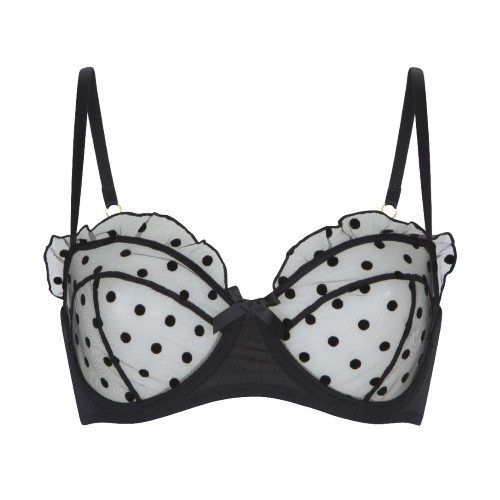 LingaDore Love Black Flock zwart niet voorgevormde bh