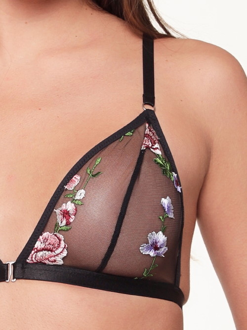 LingaDore LingaDore Love flower Mesh zwart/print wireless bh