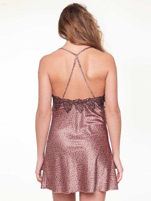LingaDore Night Animal Cork bruin/print slipdress