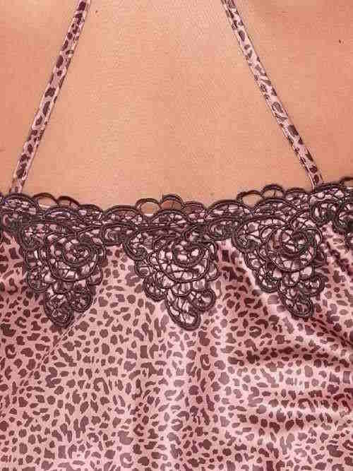 LingaDore Night Animal Cork bruin/print slipdress