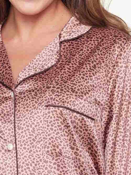 LingaDore Night Animal Cork bruin/print nachthemd