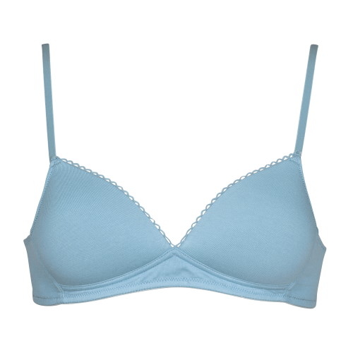 My Basic by After Eden Comfy grijs/blauw wireless bh