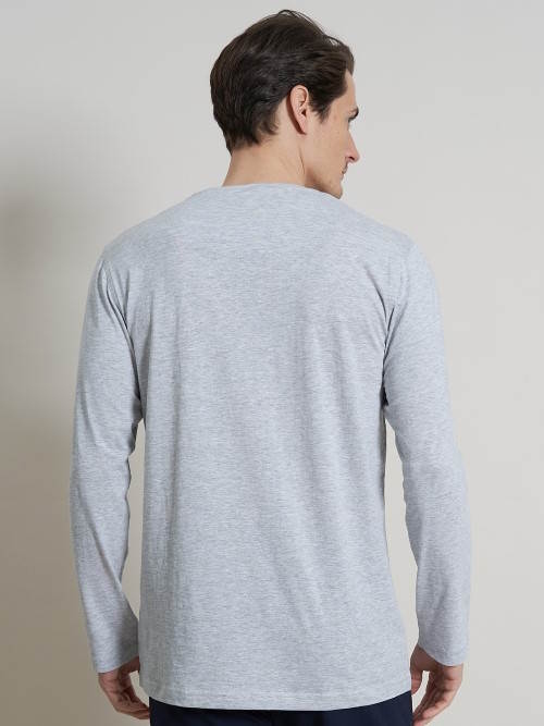 A Fish Named Fred 120002 grey melange pyjamashirt