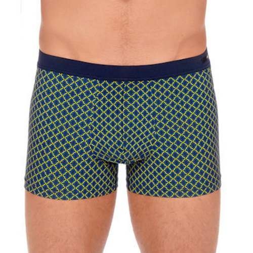 HOM Eze marine blauw/print boxershort