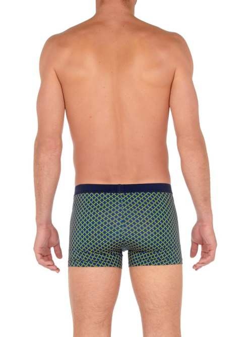 HOM Eze marine blauw/print boxershort