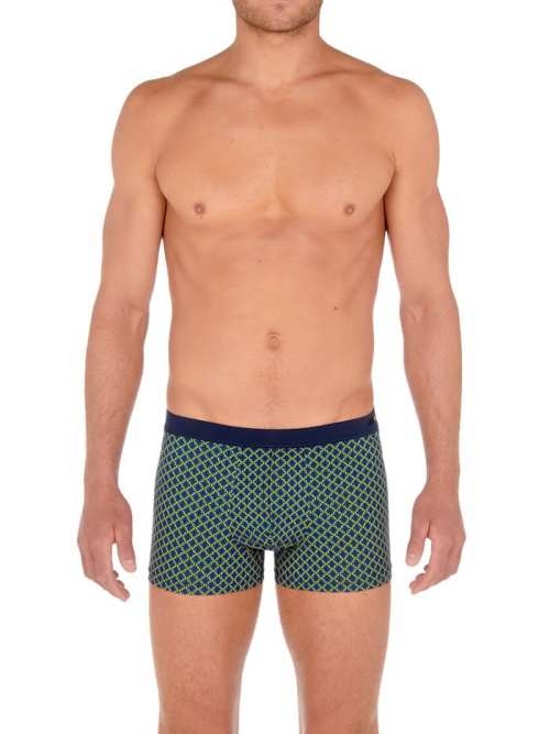 HOM Eze marine blauw/print boxershort