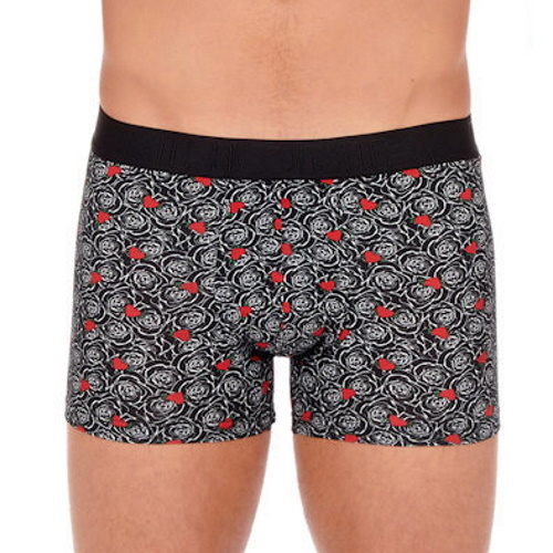 HOM Roses Love zwart/print boxershort