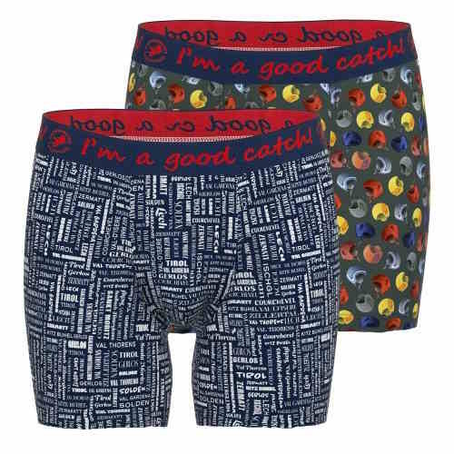 A Fish Named Fred Wintersport marine blauw/print boxershort