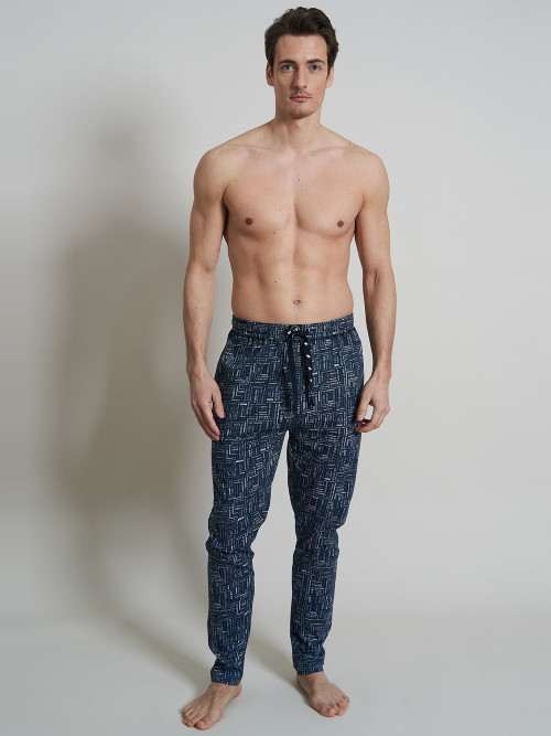 A Fish Named Fred Wintersport marine blauw/print pyjamabroek