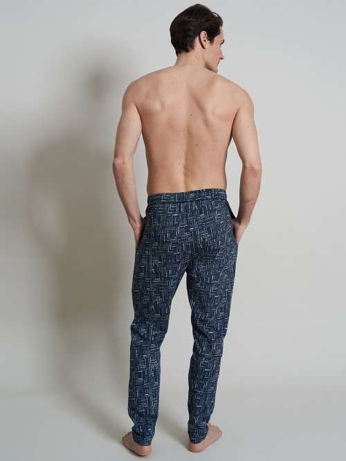 A Fish Named Fred Wintersport marine blauw/print pyjamabroek