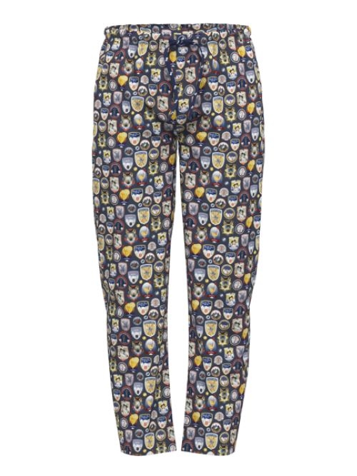 A Fish Named Fred Wintersport marine blauw/print pyjamabroek