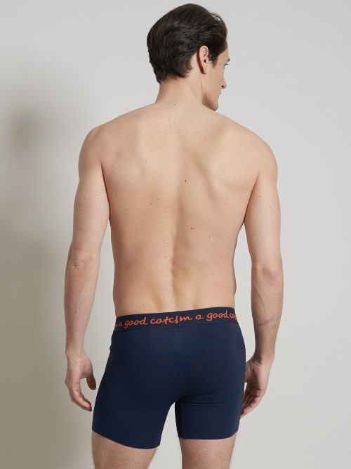A Fish Named Fred Racing marine blauw/print boxershort
