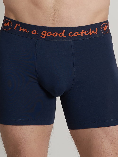 A Fish Named Fred Racing marine blauw/print boxershort