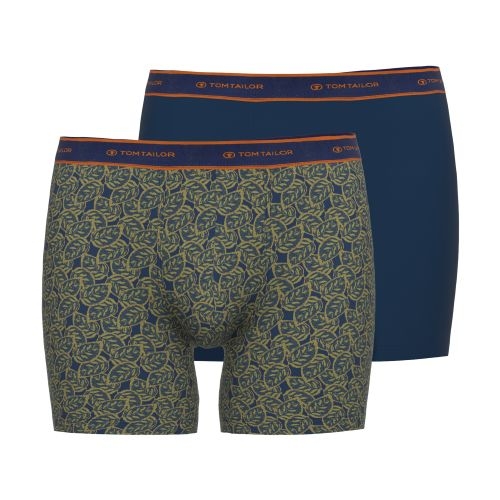 Tom Tailor Leafs marine blauw/print boxershort