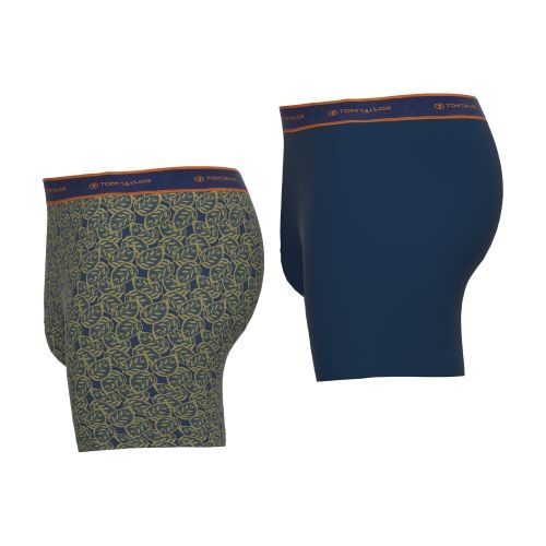Tom Tailor Leafs marine blauw/print boxershort