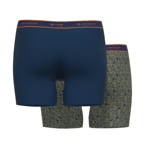 Tom Tailor Leafs marine blauw/print boxershort