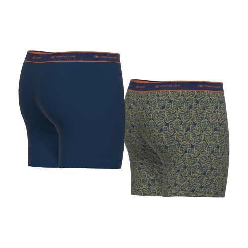 Tom Tailor Leafs marine blauw/print boxershort