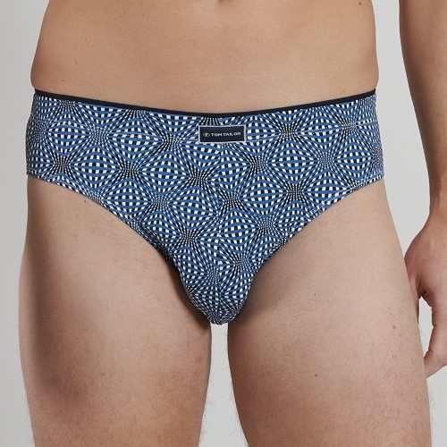 Tom Tailor caleidoscoop blauw/print heren slip