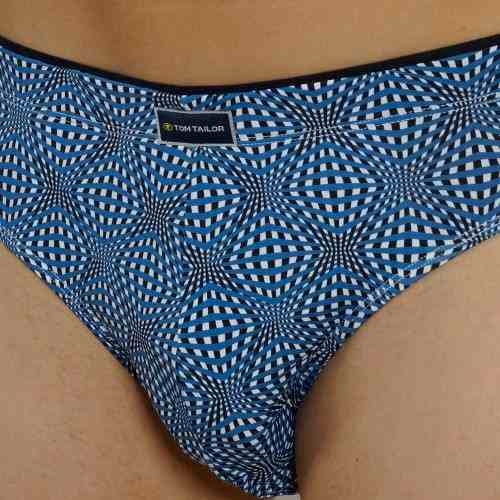 Tom Tailor caleidoscoop blauw/print heren slip