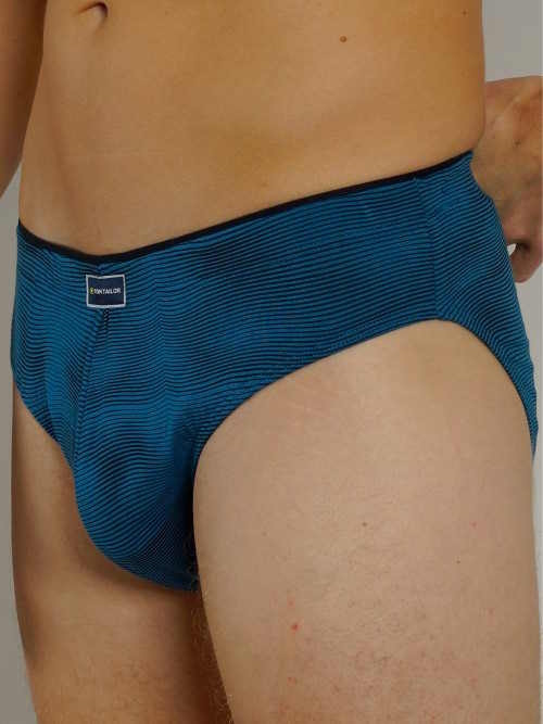 Tom Tailor Wave blauw/zwart heren slip