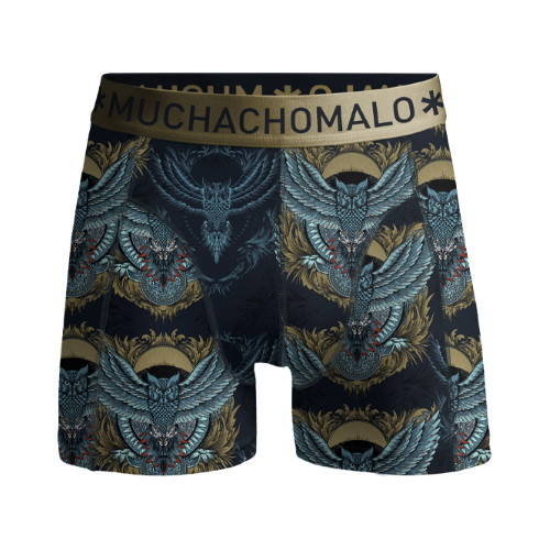 Muchachomalo NiteOwl blauw/print jongens boxershort