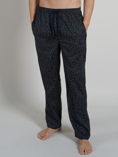 Tom Tailor Leafs marine blauw/print pyjamabroek